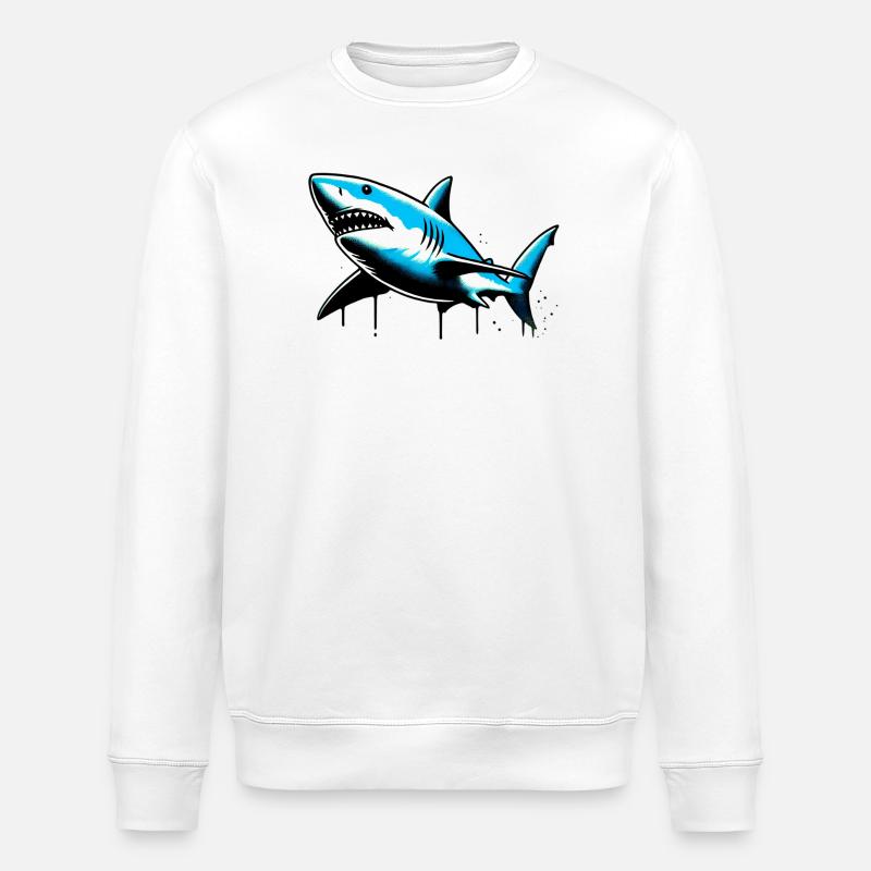 Requin - Sweat bio ROLLER Stanley/Stella Unisexe - blanc
