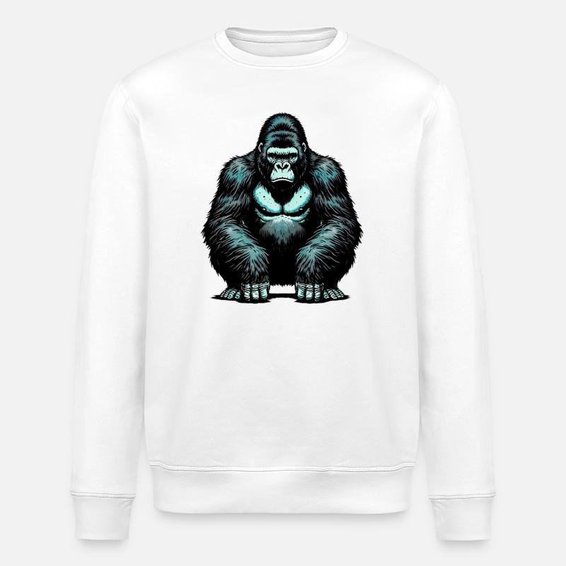 Gorilla - Stanley/Stella Unisex Bio-Sweatshirt ROLLER - Weiß