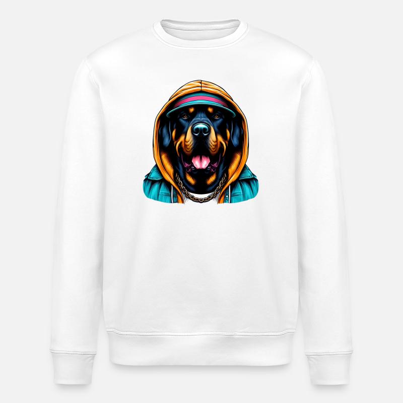 Chien - Sweat bio ROLLER Stanley/Stella Unisexe - blanc