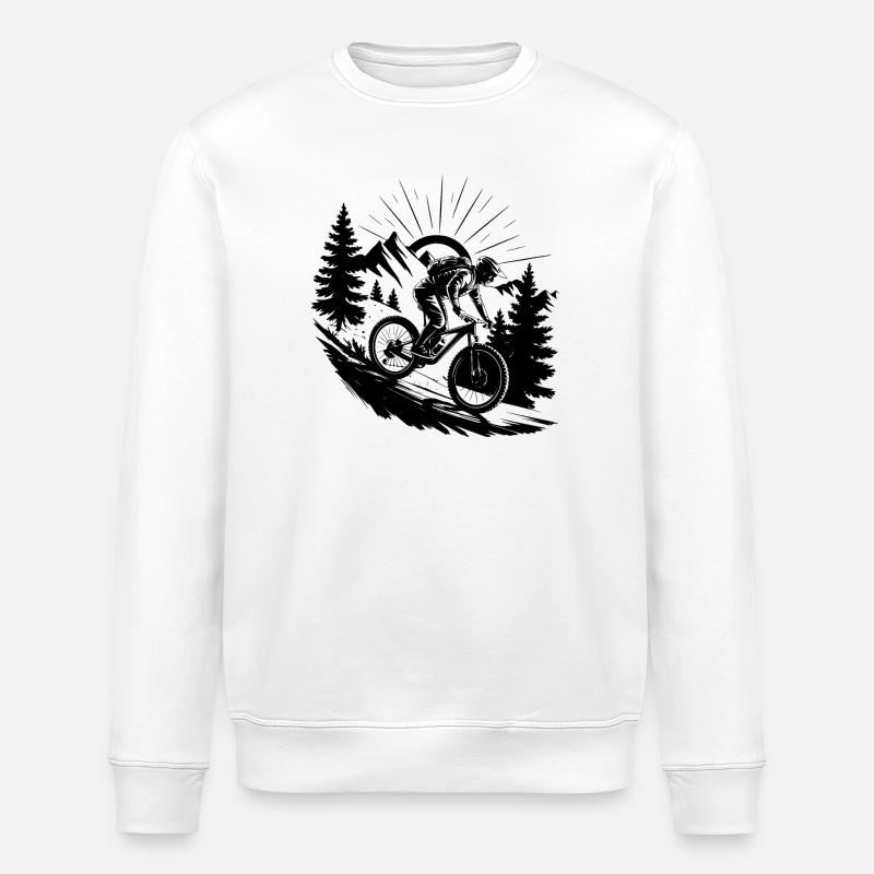 MTB Mountainbike - Stanley/Stella Unisex Bio-Sweatshirt ROLLER - Weiß