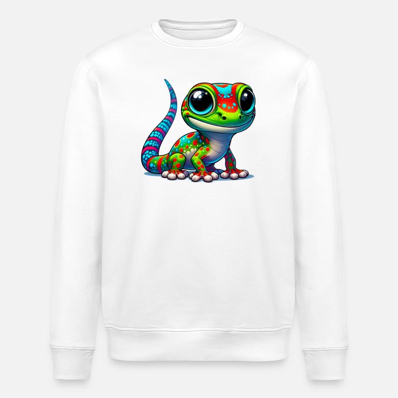 Gecko - Stanley/Stella Unisex Bio-Sweatshirt ROLLER - Weiß