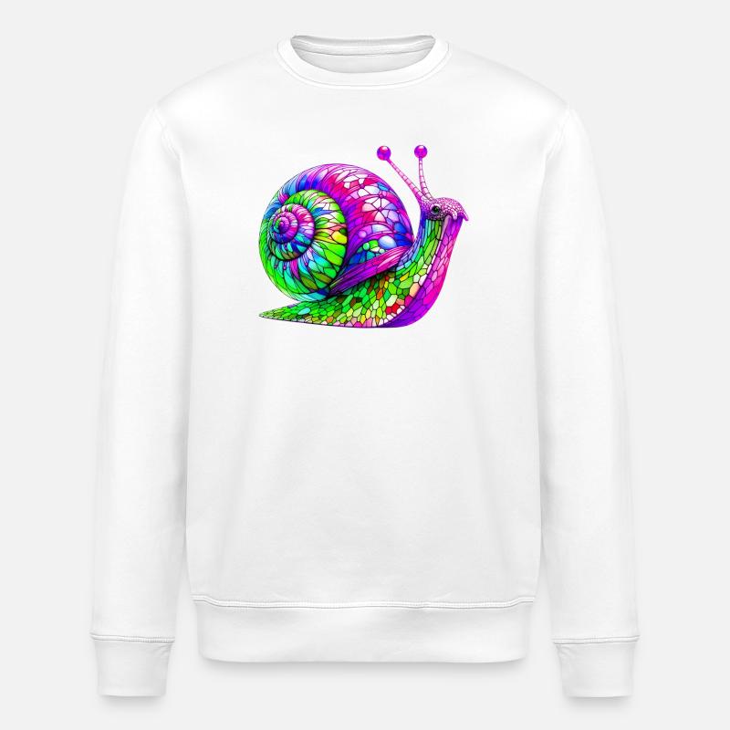 Snail - Stanley/Stella ROLLER Unisex Organic Sweatshirt - white
