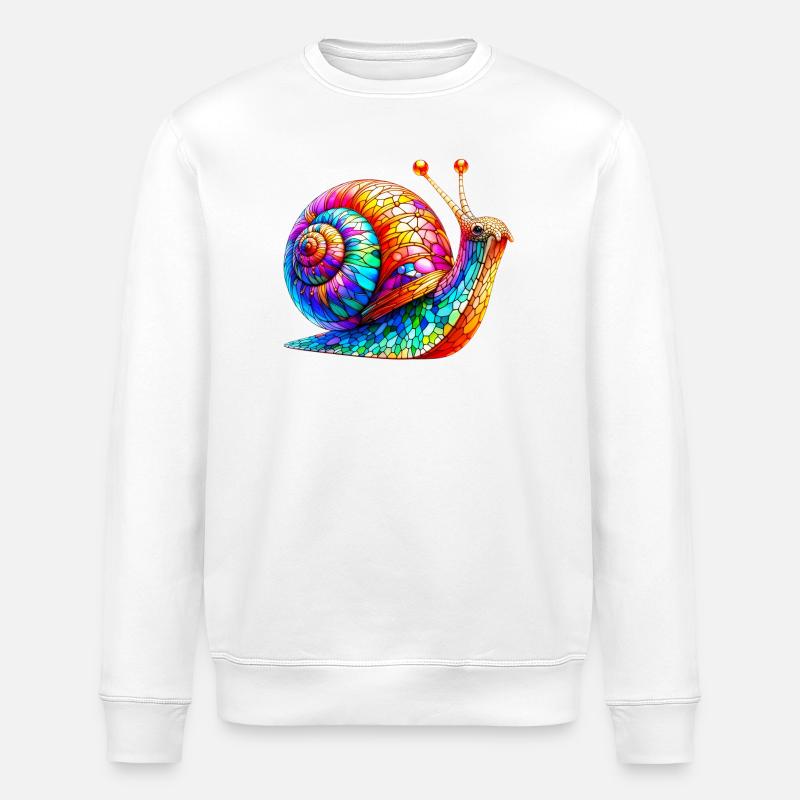 Snail - Stanley/Stella ROLLER Unisex Organic Sweatshirt - white