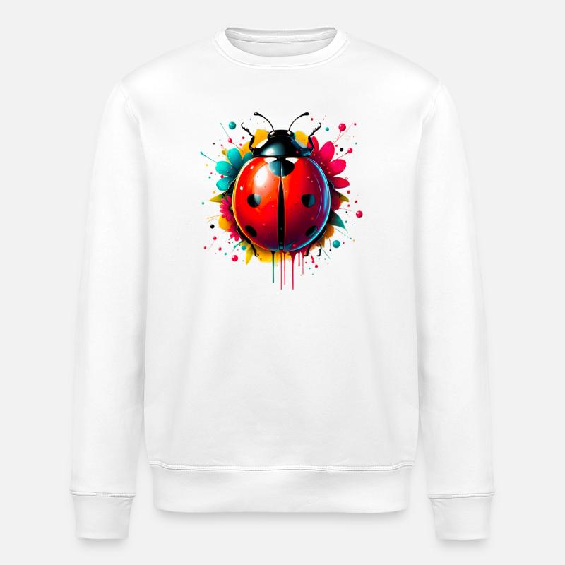Marienkäfer - Stanley/Stella Unisex Bio-Sweatshirt ROLLER - Weiß