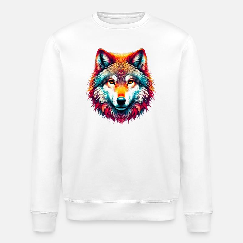 Wolf - Stanley/Stella ROLLER Unisex Organic Sweatshirt - white