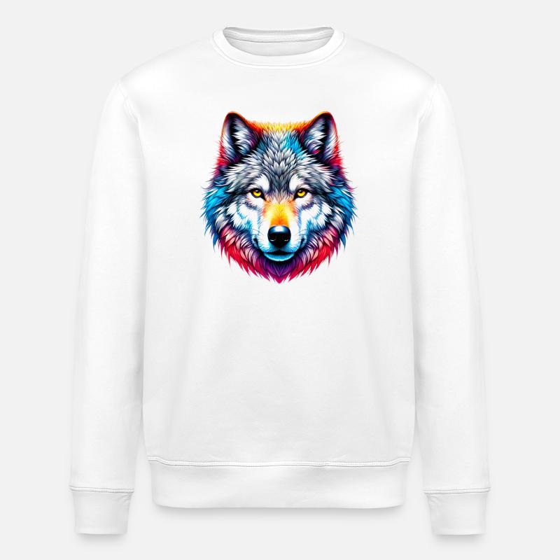 Wolf - Stanley/Stella ROLLER Unisex Organic Sweatshirt - white