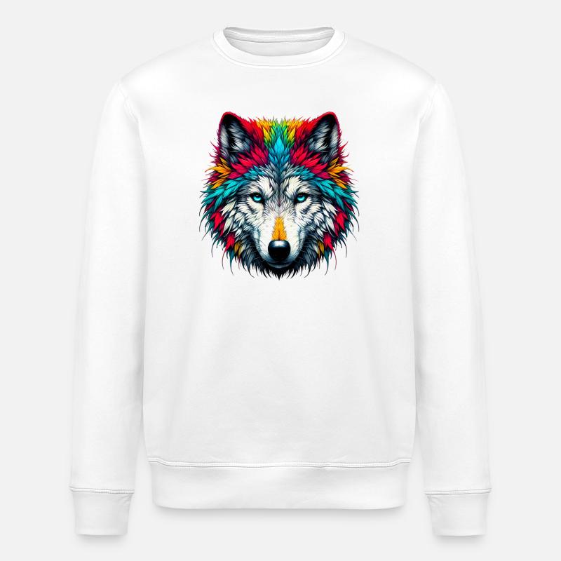 Wolf - Stanley/Stella ROLLER Unisex Organic Sweatshirt - white