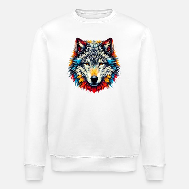 Wolf - Stanley/Stella ROLLER Unisex Organic Sweatshirt - white