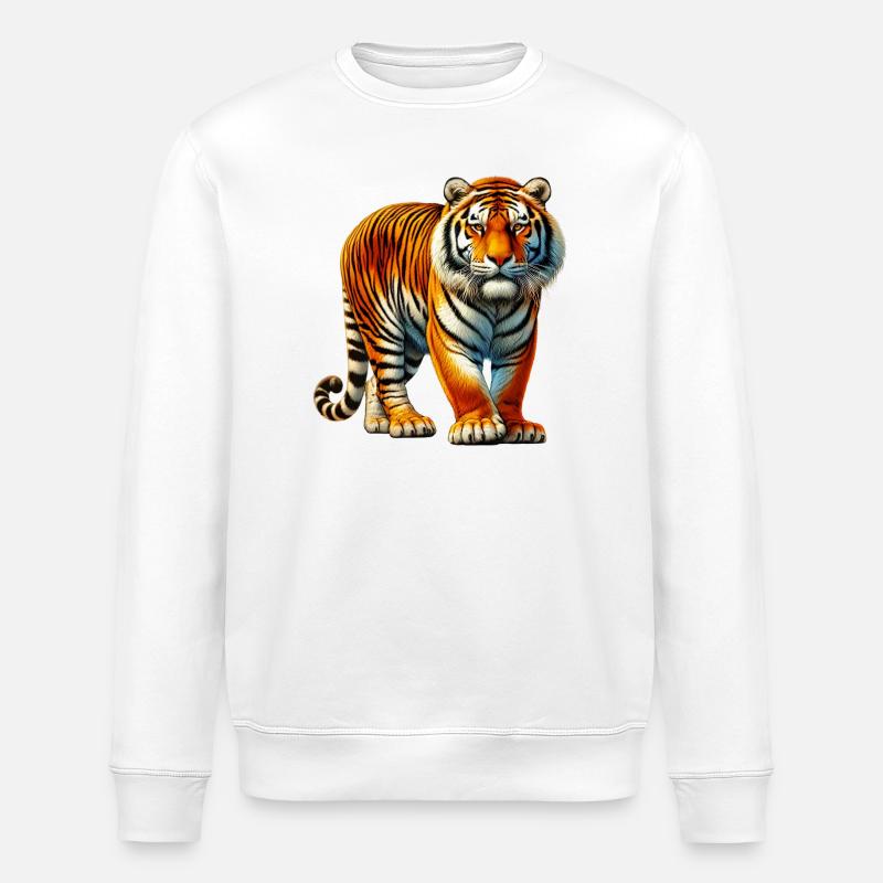 Tiger - Stanley/Stella Unisex Bio-Sweatshirt ROLLER - Weiß