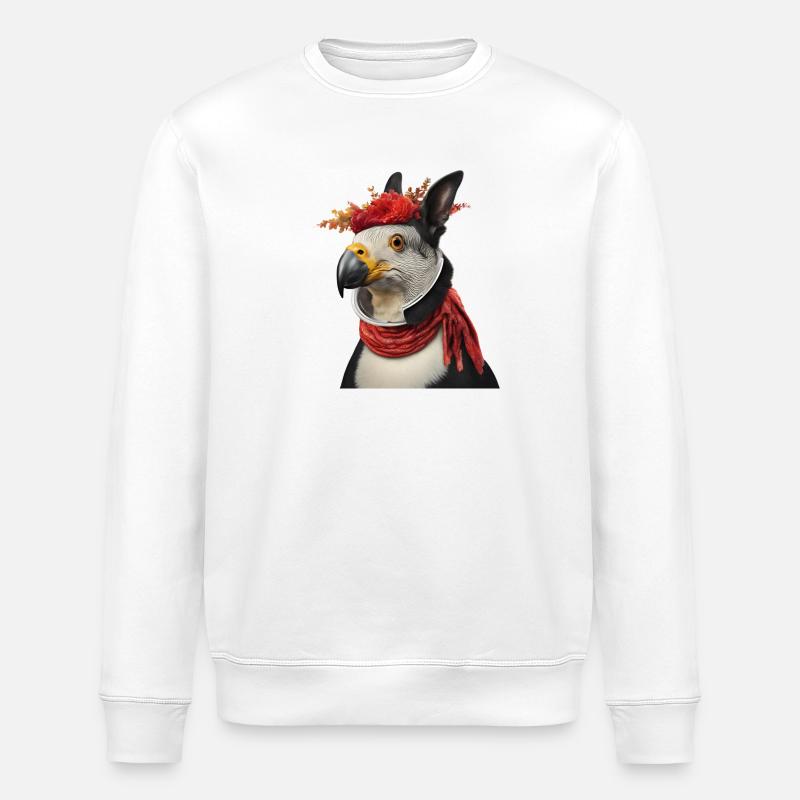 Conception hybride d’oiseau mythique vif - Sweat bio ROLLER Stanley/Stella Unisexe - blanc