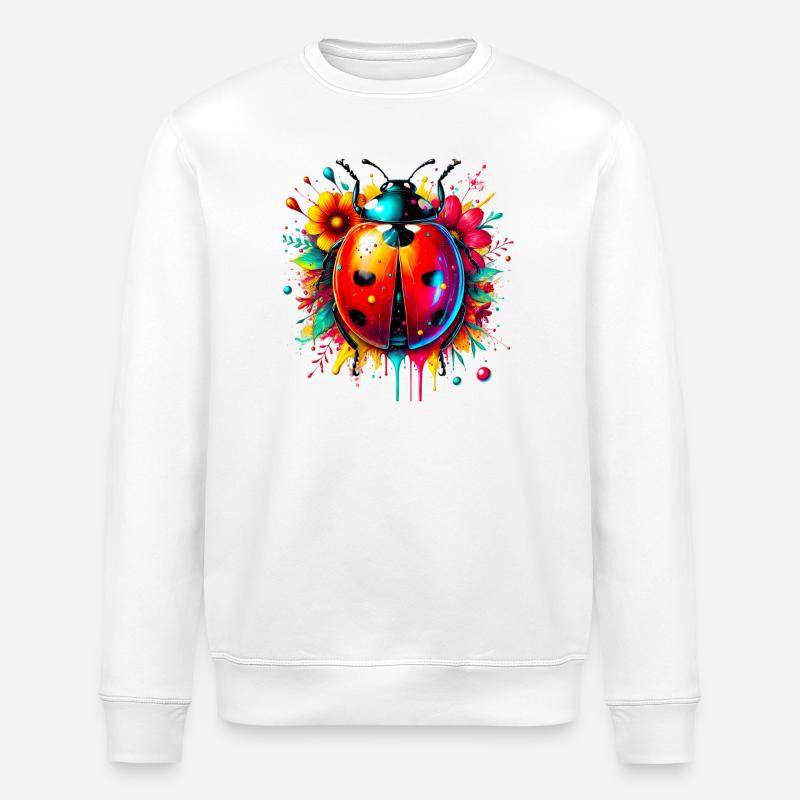 Marienkäfer - Stanley/Stella Unisex Bio-Sweatshirt ROLLER - Weiß