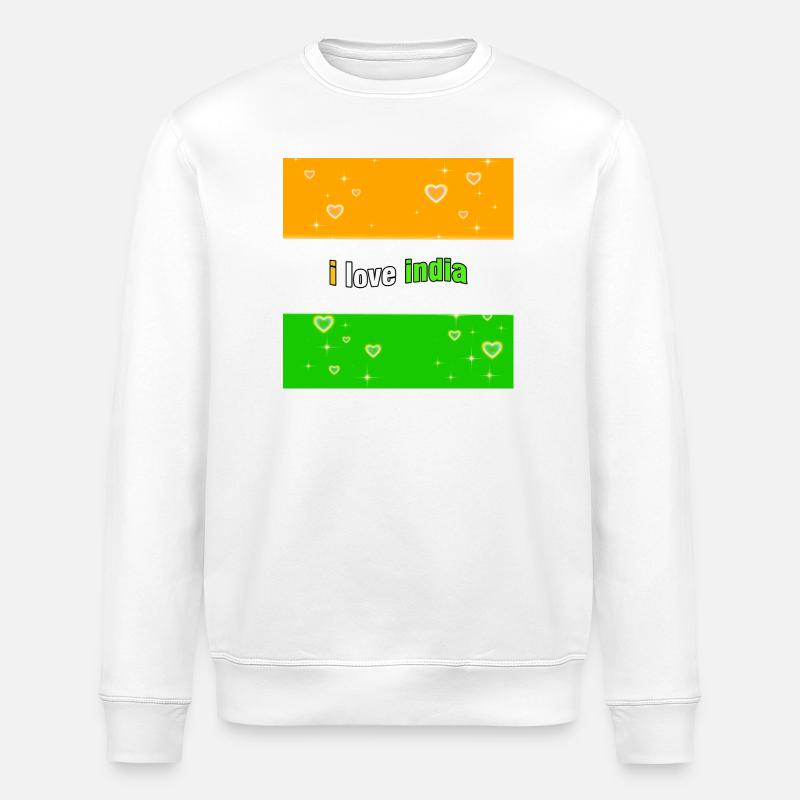 Ich liebe Indien - Stanley/Stella Unisex Bio-Sweatshirt ROLLER - Weiß