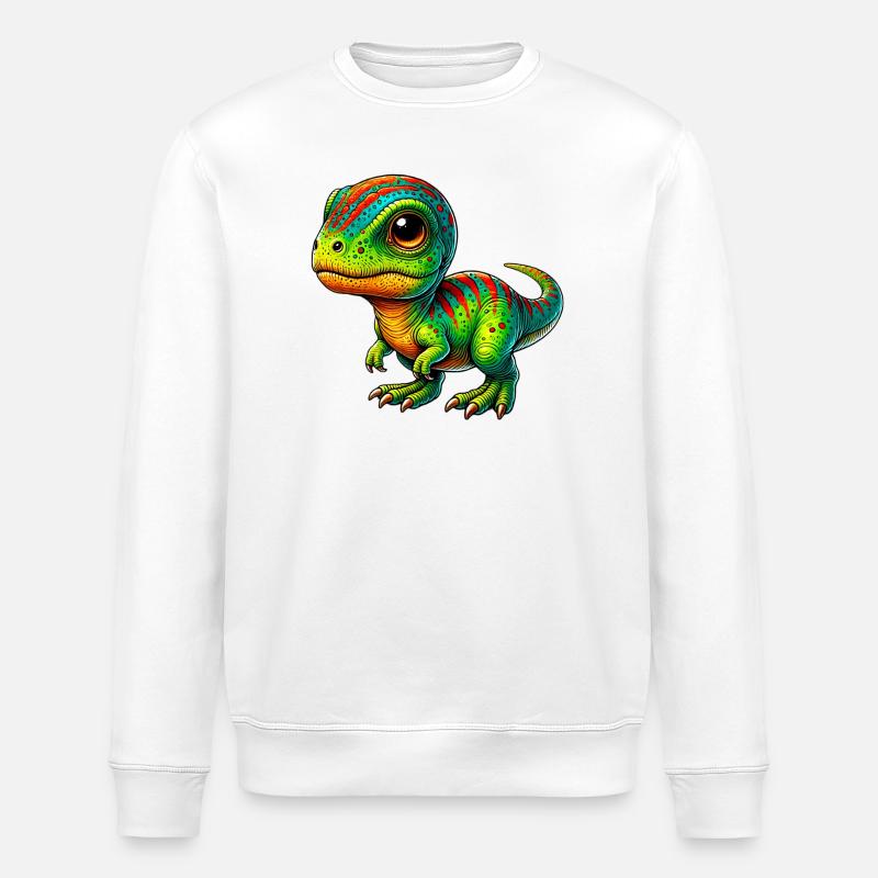 Dinosaurier - Stanley/Stella Unisex Bio-Sweatshirt ROLLER - Weiß
