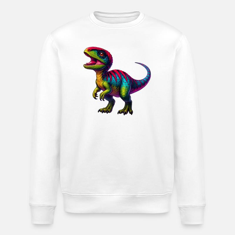 Dinosaurier - Stanley/Stella Unisex Bio-Sweatshirt ROLLER - Weiß