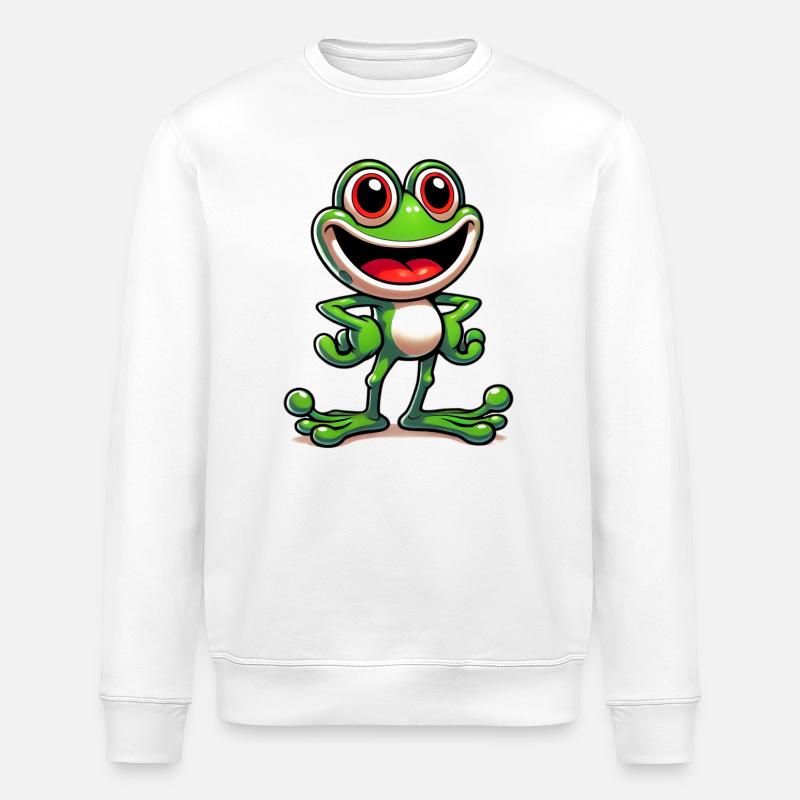Frog - Stanley/Stella ROLLER Unisex Organic Sweatshirt - white