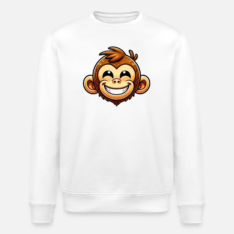 Affe - Stanley/Stella Unisex Bio-Sweatshirt ROLLER - Weiß