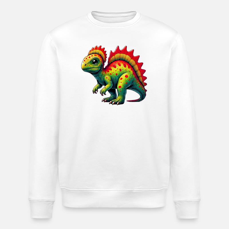 Dinosaurier - Stanley/Stella Unisex Bio-Sweatshirt ROLLER - Weiß