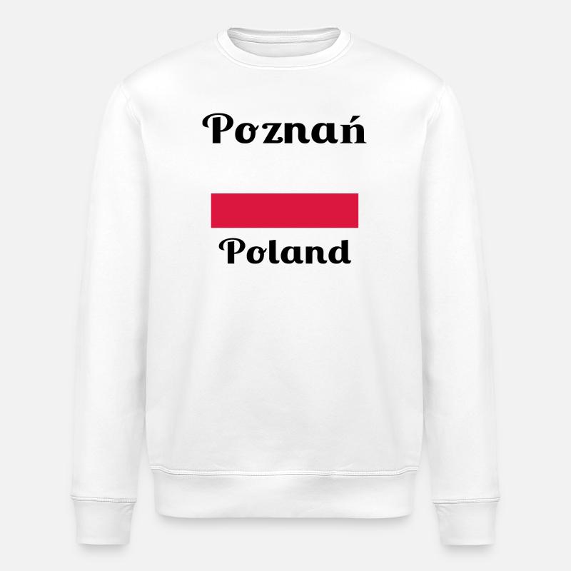 Poznan, Pologne - Imprimés élégants - Sweat bio ROLLER Stanley/Stella Unisexe - blanc