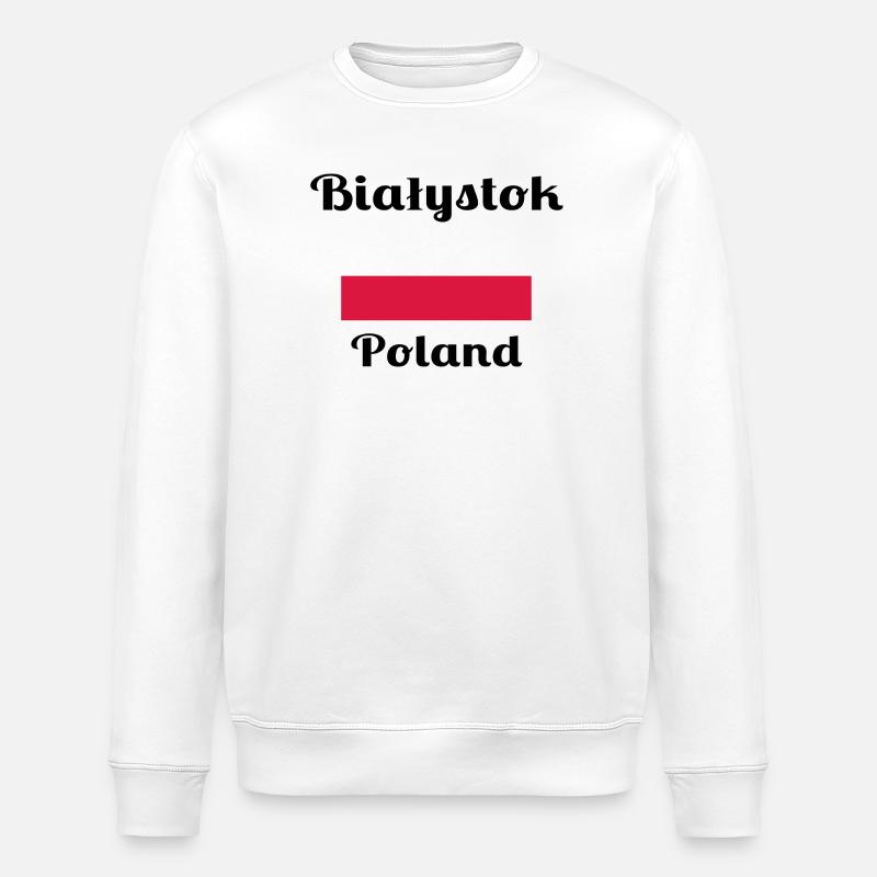 Białystok, Pologne - Imprimés élégants - Sweat bio ROLLER Stanley/Stella Unisexe - blanc