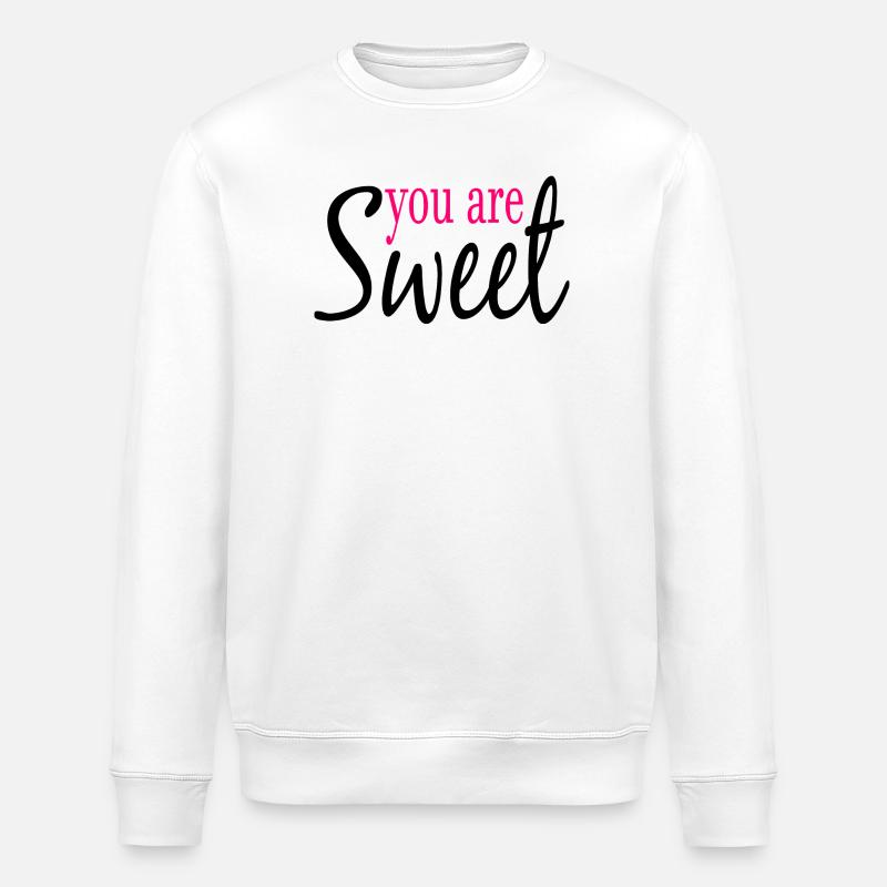 Inspiring motivational message on design - Stanley/Stella ROLLER Unisex Organic Sweatshirt - white