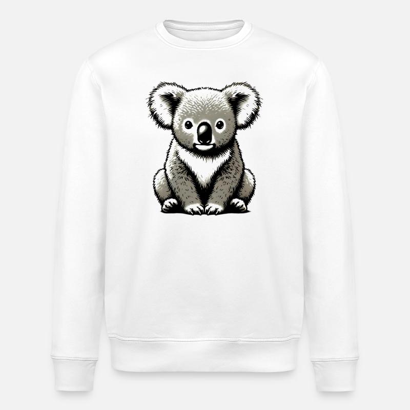 Koala - Stanley/Stella ROLLER Unisex Organic Sweatshirt - white