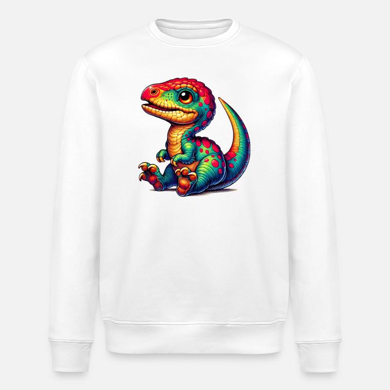 Dinosaurier - Stanley/Stella Unisex Bio-Sweatshirt ROLLER - Weiß