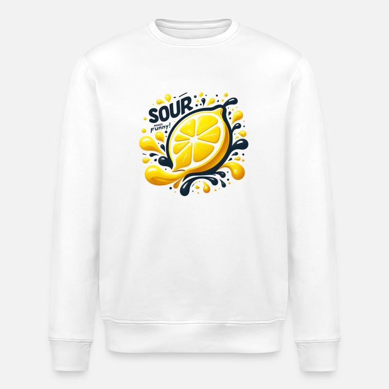 Lemon Splash - Sweat bio ROLLER Stanley/Stella Unisexe - blanc