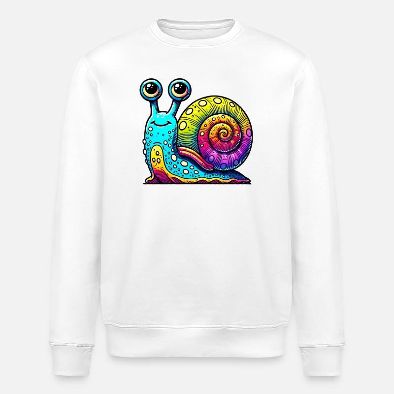 Schnecke - Stanley/Stella Unisex Bio-Sweatshirt ROLLER - Weiß