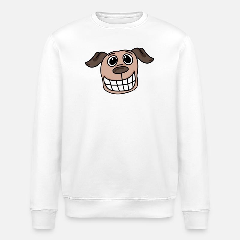 Hund Kopf Hundebesitzer - Stanley/Stella Unisex Bio-Sweatshirt ROLLER - Weiß