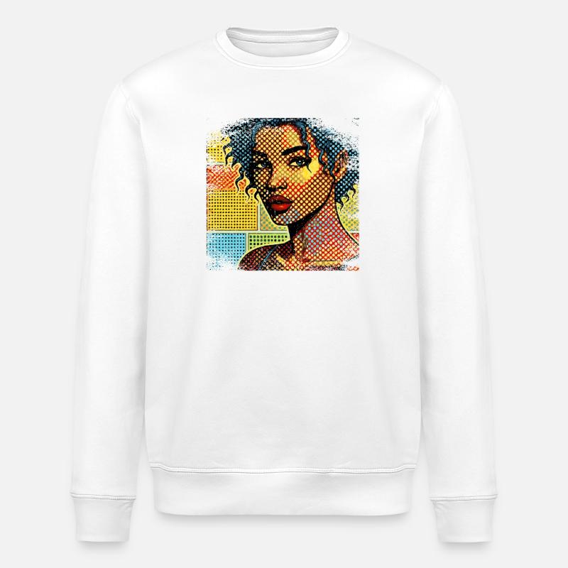 Women Pop Art Style - Stanley/Stella Unisex Bio-Sweatshirt ROLLER - Weiß