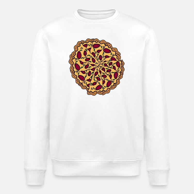 Pizza graphic  - Stanley/Stella Unisex Bio-Sweatshirt ROLLER - Weiß
