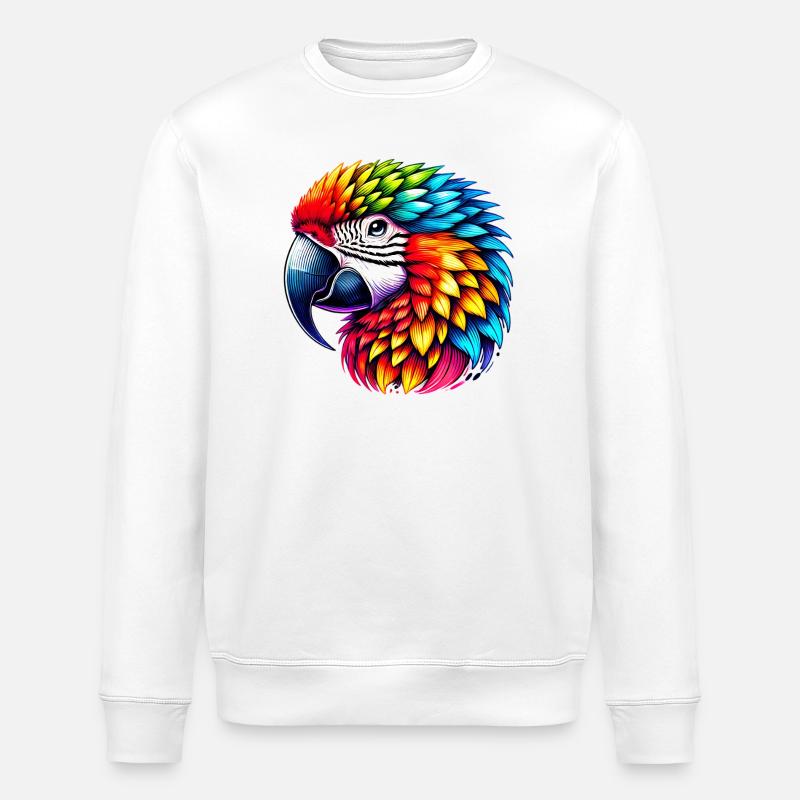 Perroquet - Sweat bio ROLLER Stanley/Stella Unisexe - blanc
