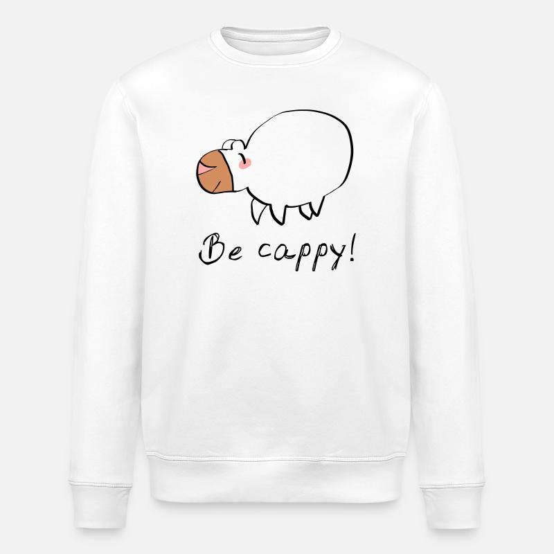 Don't worry - be cappy - Stanley/Stella ROLLER Unisex Organic Sweatshirt - white