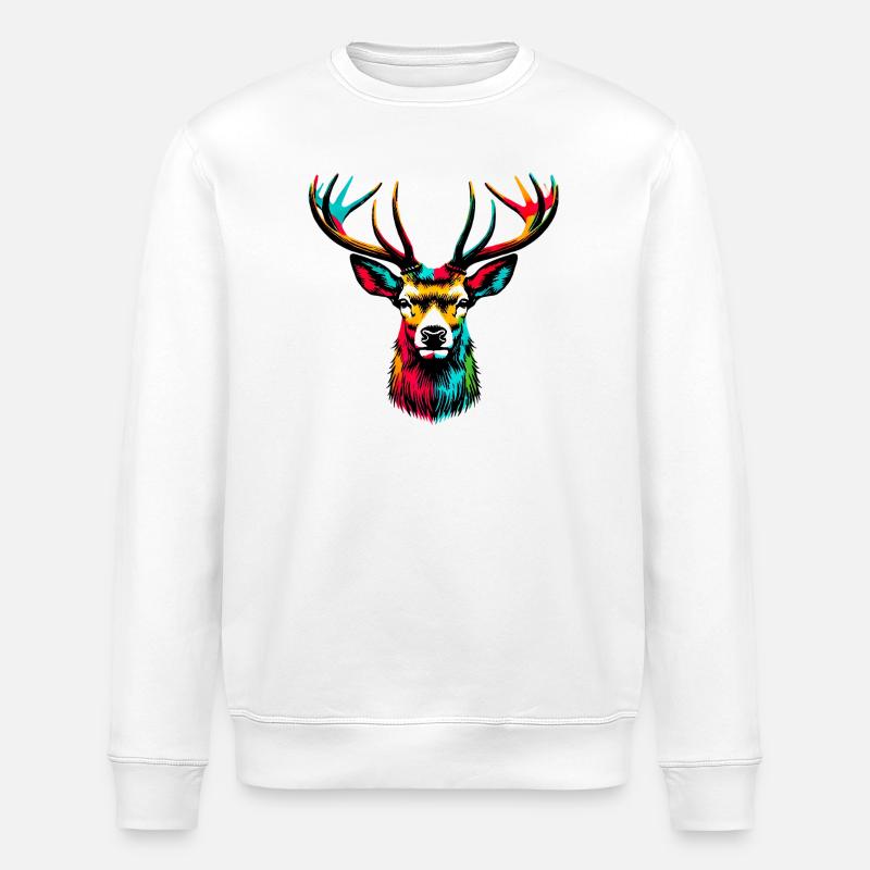 Cerf - Sweat bio ROLLER Stanley/Stella Unisexe - blanc