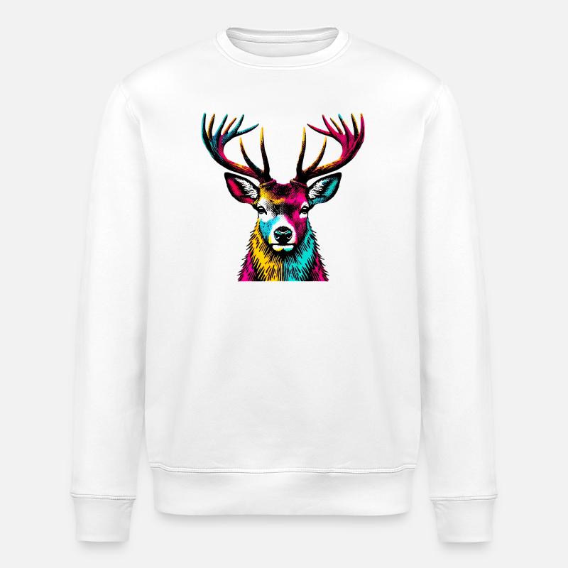 Cerf - Sweat bio ROLLER Stanley/Stella Unisexe - blanc