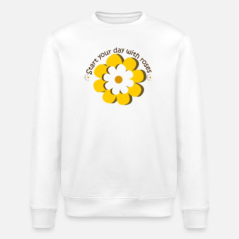 Flower Day - Stanley/Stella ROLLER Unisex Organic Sweatshirt - white