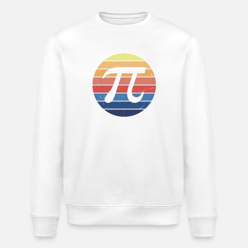 Mathe Pi Retro - Stanley/Stella Unisex Bio-Sweatshirt ROLLER - Weiß