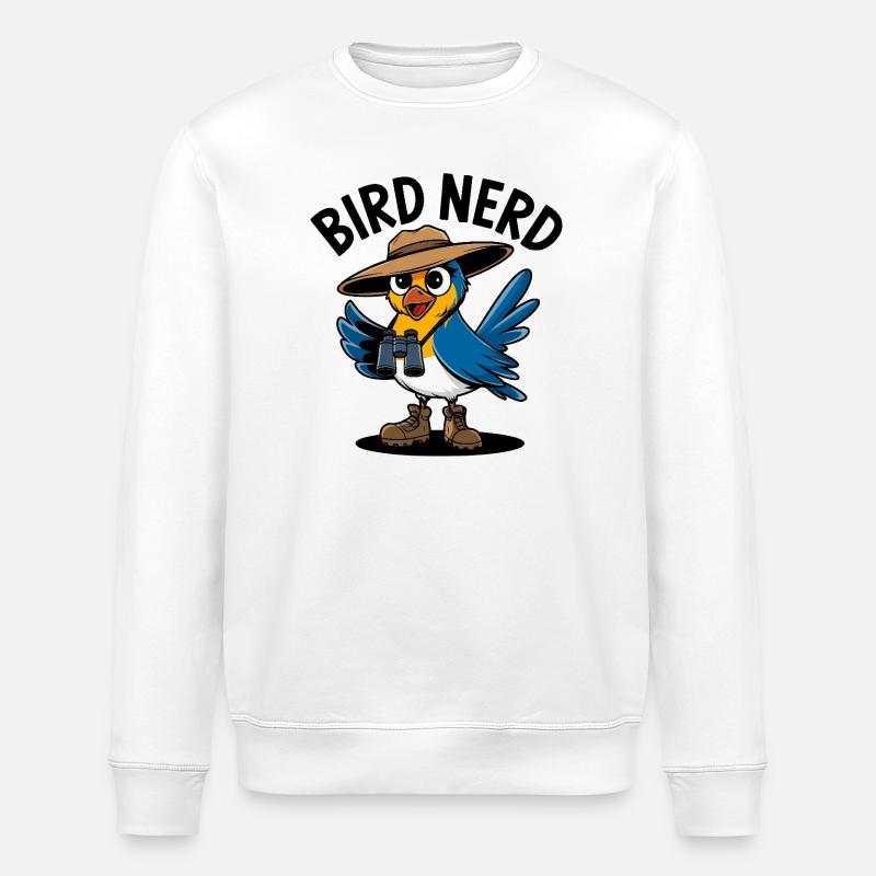 Vogel-Nerd-Entdecker - Stanley/Stella Unisex Bio-Sweatshirt ROLLER - Weiß