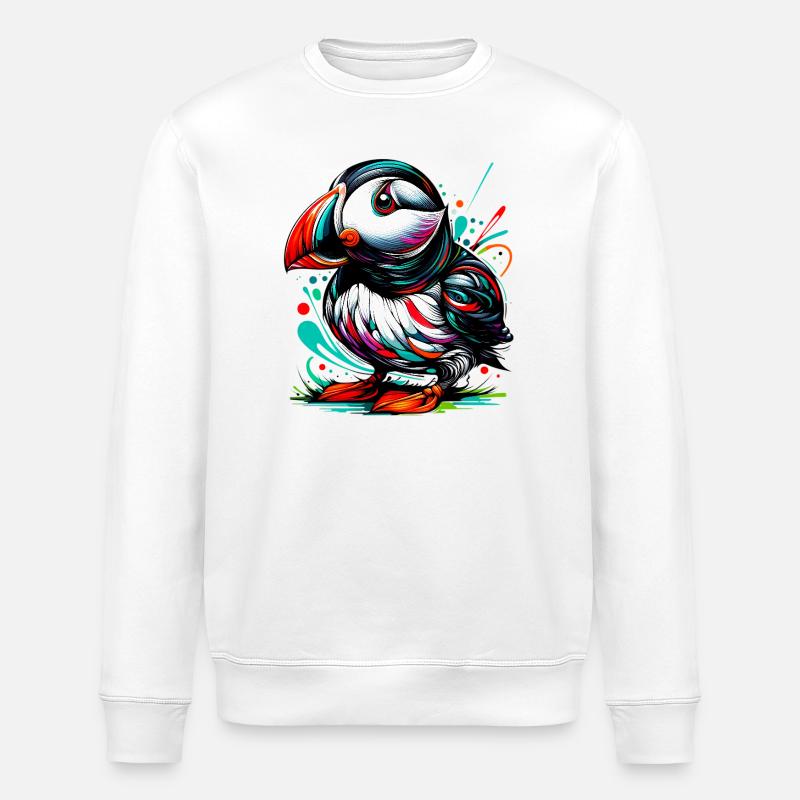 Papageitaucher - Stanley/Stella Unisex Bio-Sweatshirt ROLLER - Weiß