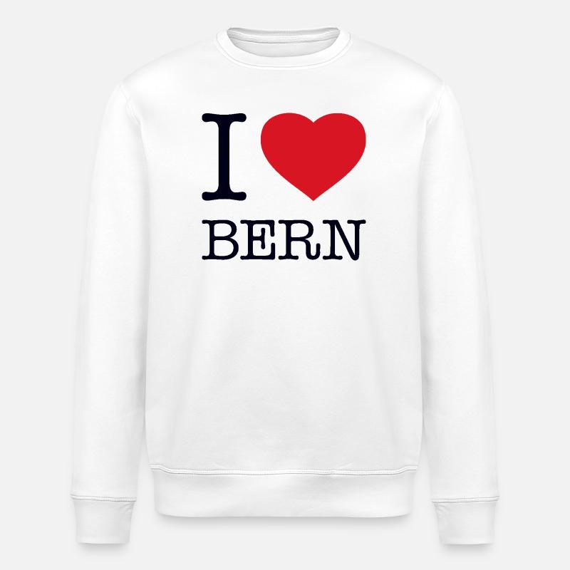 I LOVE BERN - Stanley/Stella Unisex Bio-Sweatshirt ROLLER - Weiß