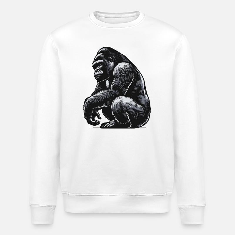 Gorilla - Stanley/Stella Unisex Bio-Sweatshirt ROLLER - Weiß