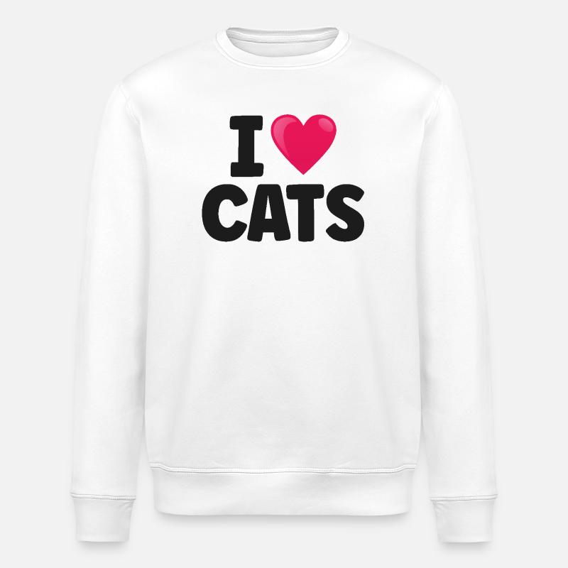 Chat - Sweat bio ROLLER Stanley/Stella Unisexe - blanc