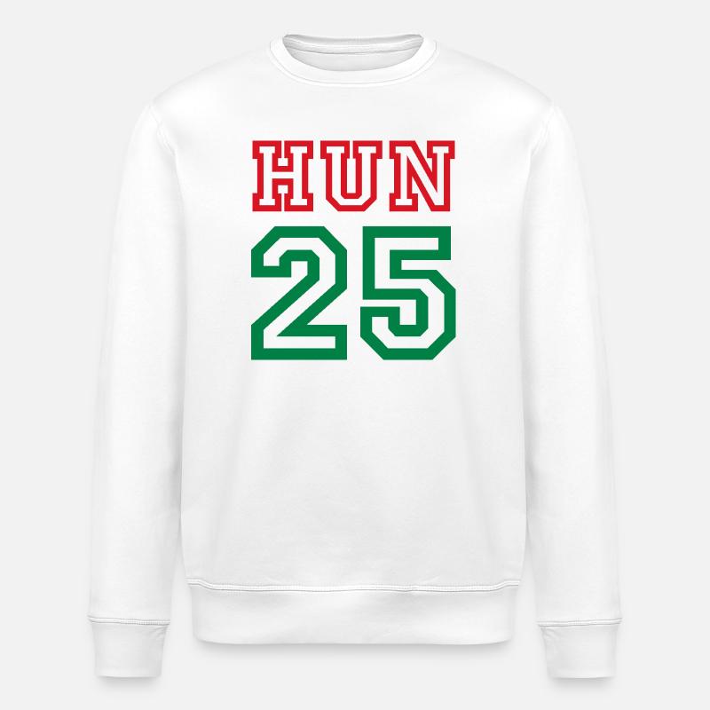 HUNGARY Ungarn - Stanley/Stella Unisex Bio-Sweatshirt ROLLER - Weiß