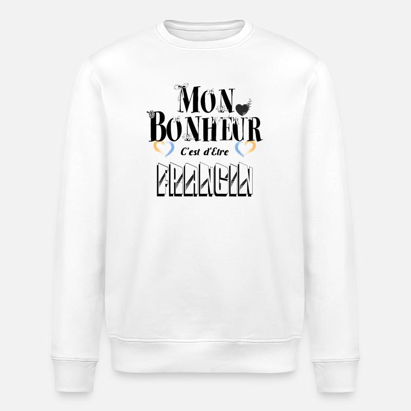 Mon Bonheur C'est d'Etre Frangin - Sweat bio ROLLER Stanley/Stella Unisexe - blanc