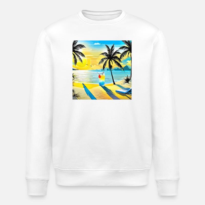 Beach - Stanley/Stella Unisex Bio-Sweatshirt ROLLER - Weiß