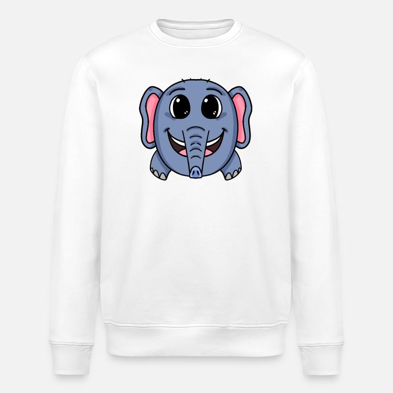 Eléphant mignon - Sweat bio ROLLER Stanley/Stella Unisexe - blanc