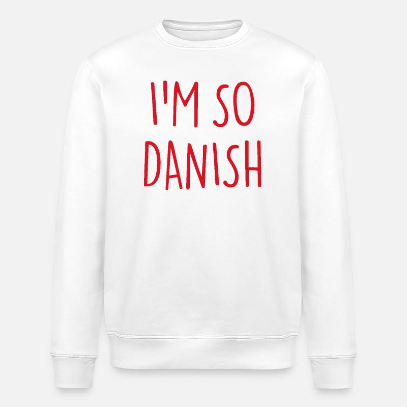 I'M SO DANISH Denmark Dänemark - Stanley/Stella ROLLER Unisex Organic Sweatshirt - white