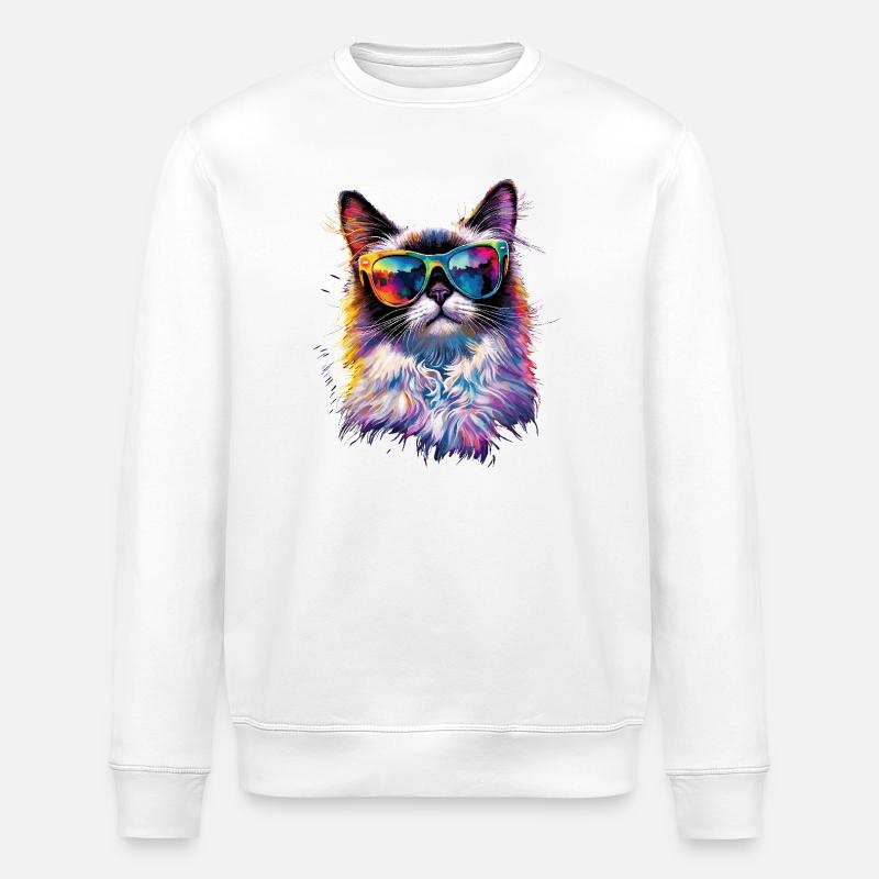 Chat Ragdoll Chat Ragdoll Chat Mignon Chats Ragdoll - Sweat bio ROLLER Stanley/Stella Unisexe - blanc