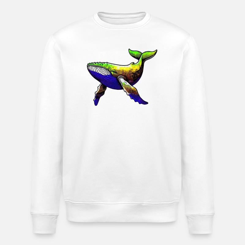 Baleine - Sweat bio ROLLER Stanley/Stella Unisexe - blanc