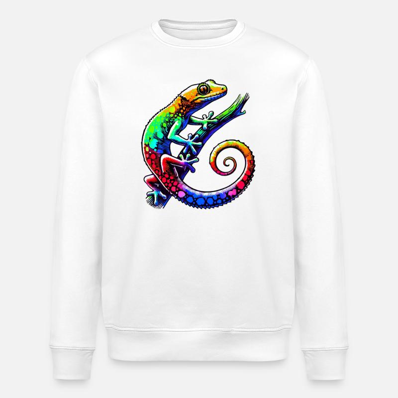 Gecko - Stanley/Stella Unisex Bio-Sweatshirt ROLLER - Weiß